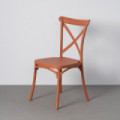 Silla de exterior apilable de uso profesional de polipropileno teja 53 x 88 x 43 cm