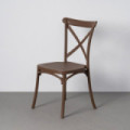 Silla de exterior apilable de uso profesional de polipropileno marrón 53 x 88 x 43 cm