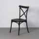 Silla de exterior apilable de uso profesional de polipropileno gris antracita 53 x 88 x 43 cm