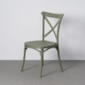 Silla de exterior apilable de uso profesional de polipropileno verde 53 x 88 x 43 cm