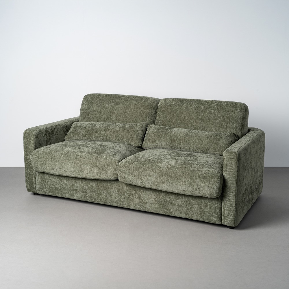 Sofá cama verde 3 plazas 194 x 88 x 104 cm