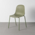 Silla de terraza de uso profesional apilable de polipropileno y acero verde 50 x 85 x 53 cm