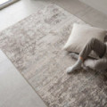 Alfombra de viscosa gris 160 x 1 x 230 cm