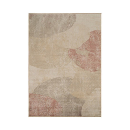 Alfombra salón formas orgánicas natural-teja viscosa 160 x 1 x 230 cm