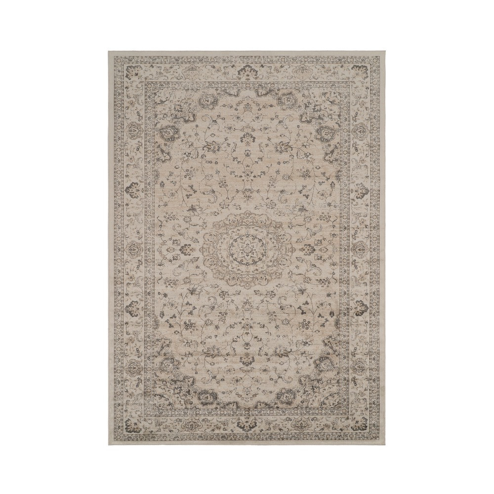 Alfombra de viscosa natural 160 x 1 x 230 cm
