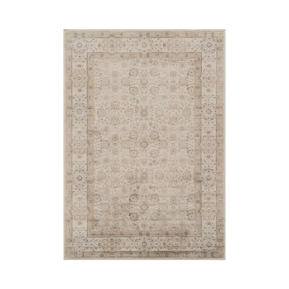 Alfombra de viscosa natural 160 x 1 x 230 cm