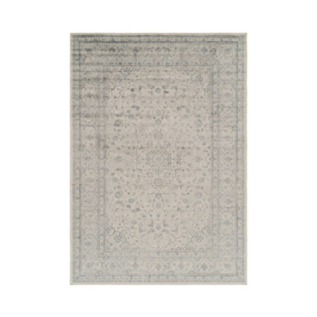 Alfombra de viscosa gris 160 x 1 x 230 cm