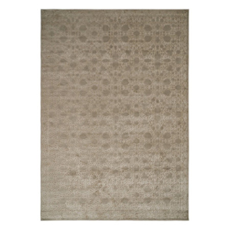Alfombra en relieve de viscosa y chenilla natural 200 x 1 x 300 cm