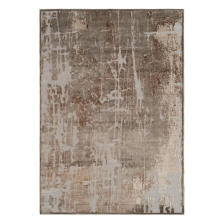 Alfombra en relieve de viscosa y chenilla natural 200 x 1 x 300 cm