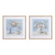 Díptico de cuadros pintura jarrones silvestres 2 cuadros 60 x 60 x 3 cm