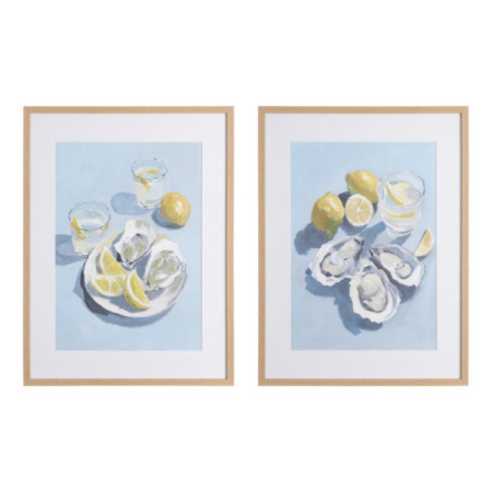 Díptico de cuadros pintura bodegón 2 cuadros 60 x 80 x 3,3 cm