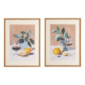 Díptico de cuadros pintura bodegón 2 cuadros 60 x 80 x 3,3 cm