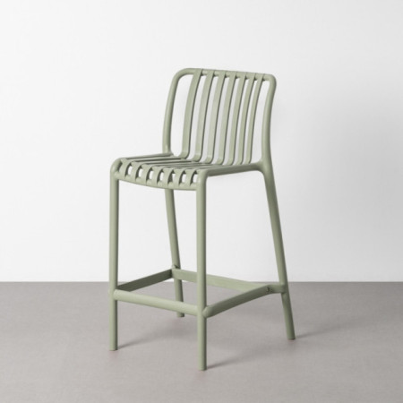 Taburete de exterior de polipropileno verde 51 x 92 x 50 cm