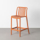 Tabouret haut d'extérieur terracotta, polypropylène, 91 cm