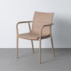 Silla de exterior apilable de uso profesional de polipropileno y fibra de vidrio taupe 61,5 x 83 x 59 cm