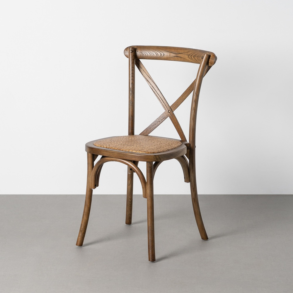 Silla aspas marrón madera de olmo 50 x 89 x 44,50 cm