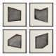 Set de 4 cuadros abstractos geometría lunar 4 cuadros