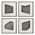 Set de 4 cuadros abstractos geometría lunar 4 cuadros