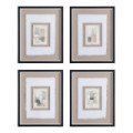Set de 4 cuadros abstractos destellos de arcilla 4 cuadros