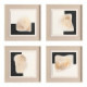 Set de 4 cuadros abstractos destellos dorados 4 cuadros