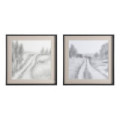 Díptico de cuadros pintura paisaje 2 cuadros 70 x 70 x 0,8 cm