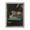 Cuadro impresión leopardo en tejido 86 x 118 x 0,8 cm