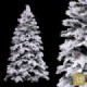 Árbol de navidad artificial nevado con piñas y 819 ramas plegables Ø135 x 240 cm