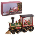 Tren navideño decorativo con luz LED y música ABS 31,4 x 17 x 9,8 cm
