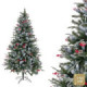 Árbol de navidad artificial nevado con piñas y acebo de 434 ramas Ø95 x 150 cm