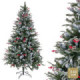 Árbol de navidad artificial nevado con piñas y acebo de 1452 ramas Ø145 x 240 cm