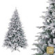 Árbol de navidad artificial nevado con 357 ramas plegables Ø102 x 150 cm
