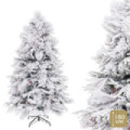 Árbol de navidad artificial nevado con piñas y 456 ramas Ø115 x 180 cm