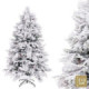 Árbol de navidad artificial nevado con piñas y 680 ramas Ø130 x 210 cm