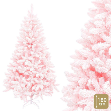Árbol de navidad artificial rosa con 780 ramas plegables Ø113 x 180 cm