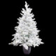 Árbol de navidad artificial nevado en maceta con piñas y 194 ramas Ø80 x 120 cm