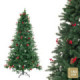 Árbol de navidad artificial verde con piñas y acebo de 589 ramas Ø107 x 180 cm