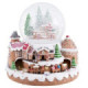 Bola de nieve musical con luz multicolor y tren en movimiento 24 x 24 x 24 cm