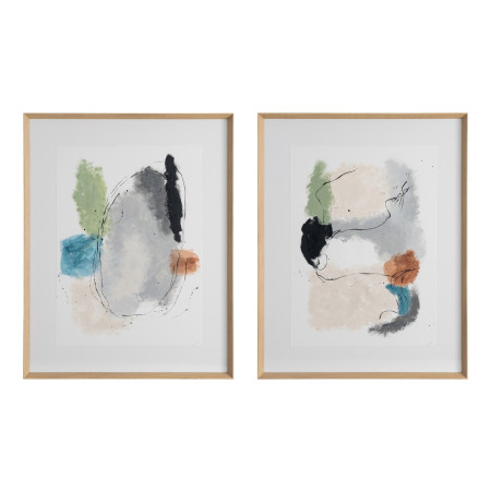 Díptico de cuadros pintura abstracto 2 cuadros 80 x 103 x 0,8 cm