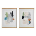 Díptico de cuadros pintura abstracto 2 cuadros 80 x 103 x 0,8 cm