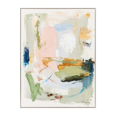 Cuadro pintura abstracto multicolor 90 x 120 x 4,5 cm