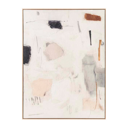 Cuadro pintura abstracto blanco 90 x 120 x 4,5 cm