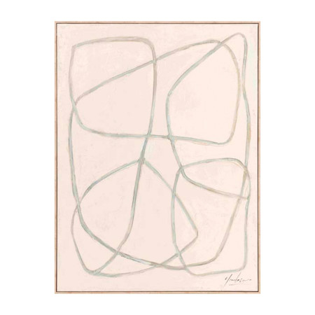 Cuadro pintura abstracto blanco 90 x 120 x 4,5 cm