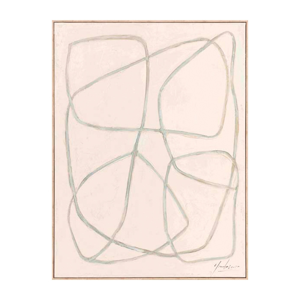 Cuadro pintura abstracto blanco 90 x 120 x 4,5 cm