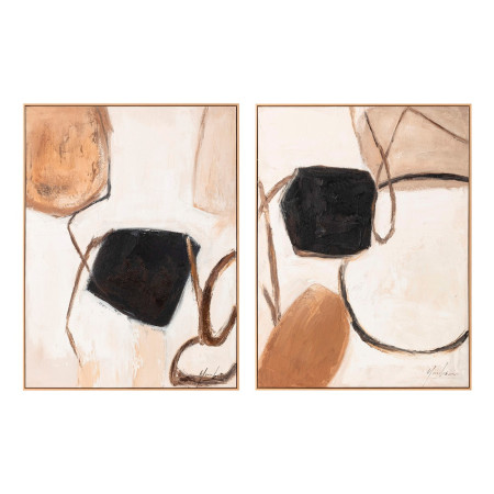 Díptico de cuadros pintura abstracto 2 cuadros 90 x 120 x 4,5 cm
