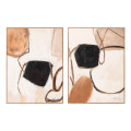 Díptico de cuadros pintura abstracto 2 cuadros 90 x 120 x 4,5 cm