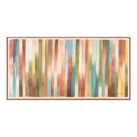 Cuadro pintura abstracto multicolor 60 x 120 x 4,5 cm