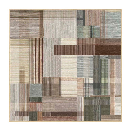 Cuadro impresión con marco marrón abstracto 90 x 90 x 4,5 cm