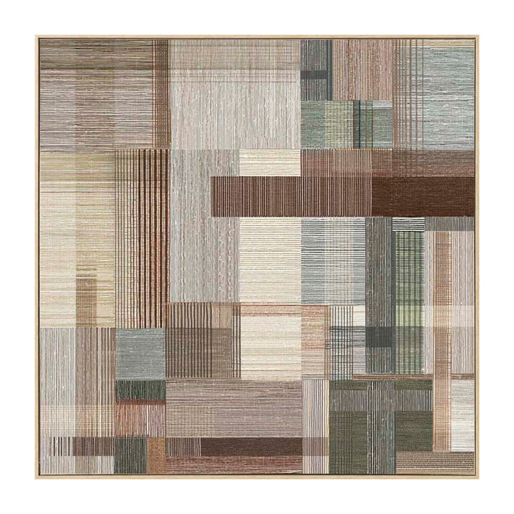 Cuadro impresión con marco marrón abstracto 90 x 90 x 4,5 cm