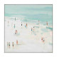 Cuadro pintura playa azul 80 x 80 x 3,8 cm