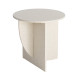 Mesita auxiliar redonda en DM efecto terrazo blanco "Terrazzo Cross" 60 x 60 x 60 cm